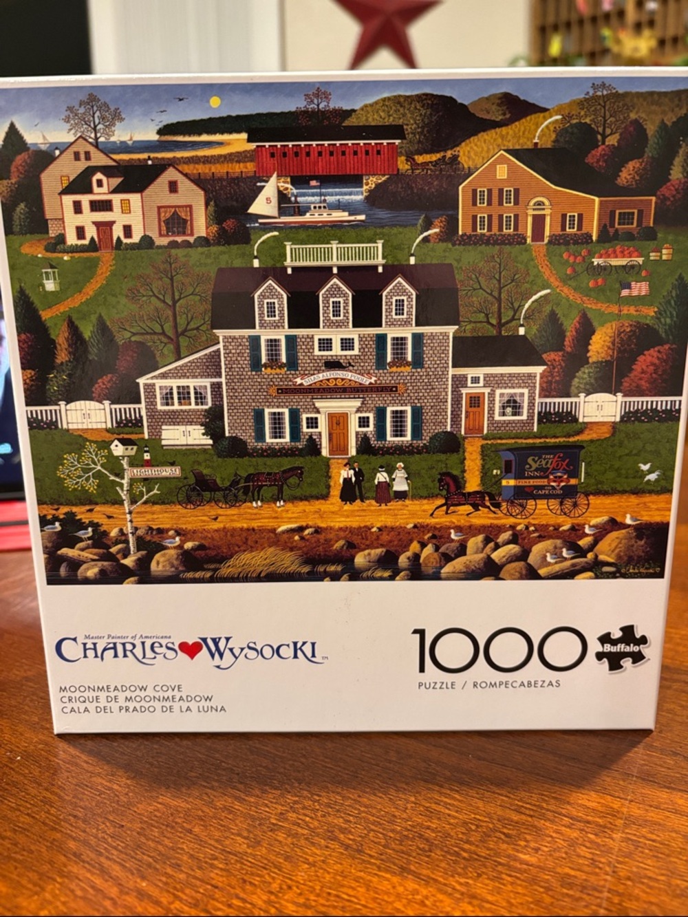 ♦️3 for $15♦️Charles Wysocki 1000 piece puzzle “Moonmeadow Cove”